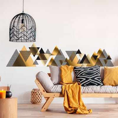 Muurstickers - Decoratie voor slaapkamer/woonkamer - Gigantische Scandinavische bergen muursticker LAURENTIKES - 100x150cm