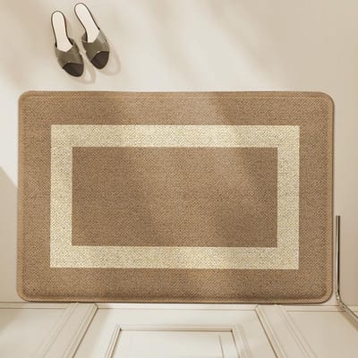 Nordic Huishouden PVC Vloermat Entree Deur Anti-vuil Draadring Entree Deur Antislip Schrapend Stofverwijdering Voetmat 45*75cm beige
