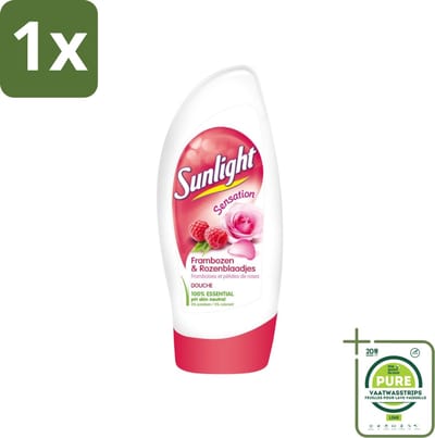1 x Sunlight - Douchegel - PH Neutraal - Rozen En Frambozen - 250 ml - Douchegel - Rozengeur - Frambozengeur - PH Neutraal - Hydraterend