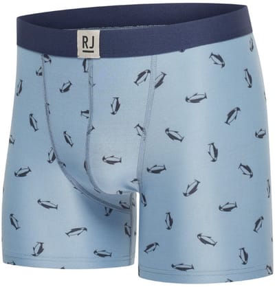 RJ Pure Fashion Heren Boxershort Steel Blue Penguins XXL
