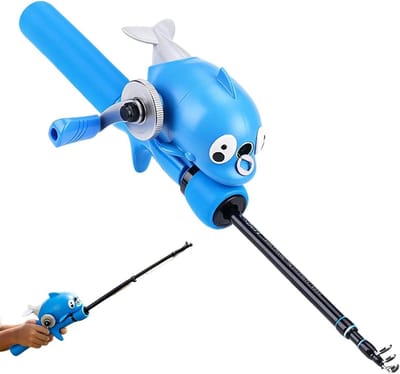 Kinderhengel - Jeugd hengel - Vissen in water - Telescopisch en draagbaar - 1.2 meter - Blauw