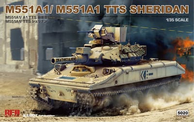 Rye Field Model Modelbouwpakket Militaire voertuigen - 5020 M551A1/M551A1 TTS Sheridan Tank Plastic - 1:35 - Modelbouw