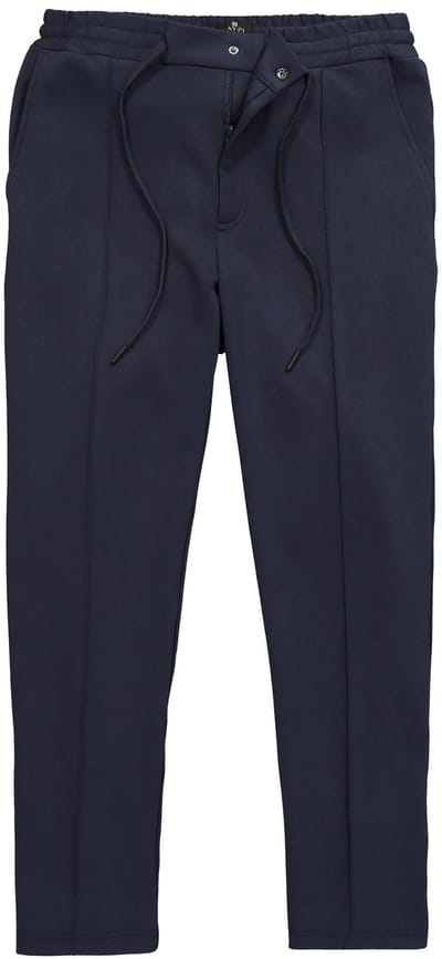 JAY-PI - Heren - Sweat-chinobroek FLEXNAMIC® fitness elastische tailleband - Navy blauw - Maat XXL