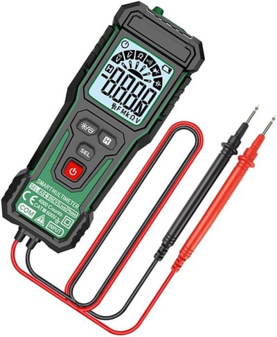 Digitale Multimeter - Spanning Tester - Elektrisch Onderhoud - Automatische Bereikfunctie - Compact Ontwerp - Zwart Groen