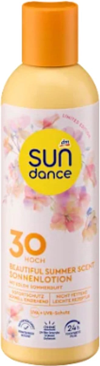 Zonnemelk SPF 30 Beautiful Summer - SUNDANCE | 200 ml - Factor 30 Hoog - Zomerse geur | Hydrateert tot wel 24 uur
