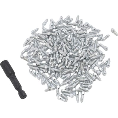 200 PCS Crampons de Pneu 12mm Acier Antidérapant Anti-Glace Pointes de Pneu Neige avec Outil d'Installation pour Moto Moto Tout-Terrain gray