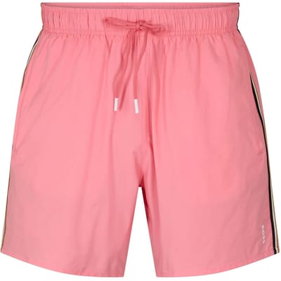 Boss Heren Iconic Logo Zwemshort (Lichtroze)