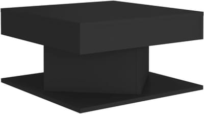 Salontafel met Plank - Bijzettafel Lage Tafel - Woonkamer Opbergen - Industriële Stijl - 57 x 57 x 30 cm