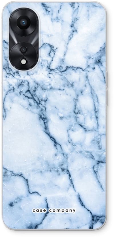 Case Company® - Hoesje geschikt voor Oppo A78 5G hoesje - Blauw marmer - Soft Cover Telefoonhoesje - Bescherming aan alle Kanten en Schermrand