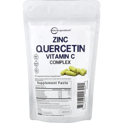 Micro Ingredients, Zink Quercetine Vitamine C Complex, 240 Capsules