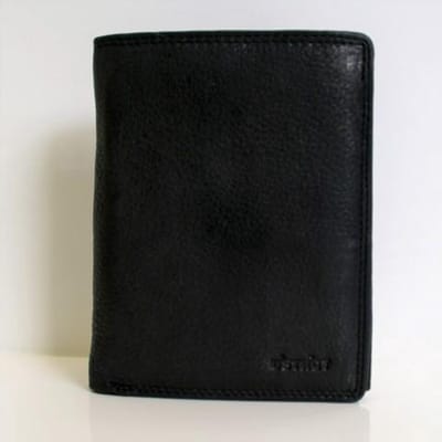 DSTRCT Brixton Leren Hoge Billfold RFID - 8 Pasjes - Zwart