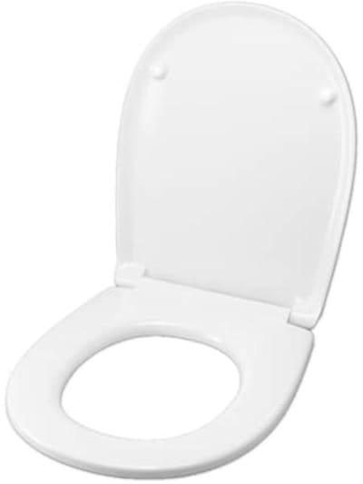 Wit Thermoplast Toiletbril met Soft Close en Roestvrijstalen Scharnieren
