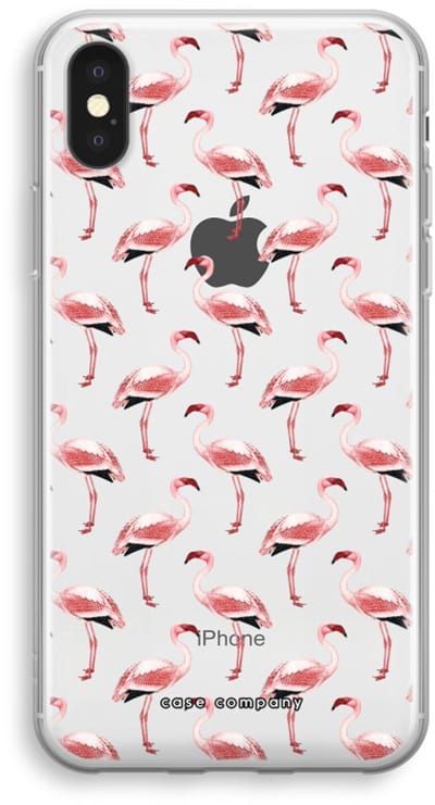Case Company® - Hoesje geschikt voor iPhone XS hoesje - Flamingo - Soft Cover Telefoonhoesje - Bescherming aan alle Kanten en Schermrand