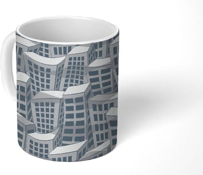 Mok - Koffiemok - Patronen - Los Angeles - Skyline - Mokken - 350 ML - Beker - Koffiemokken - Theemok