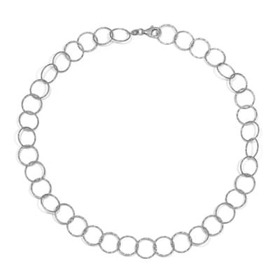 Cavill - Elegante Zilveren Ketting 925 Sterling Zilver - Gerhodineerd - 45 cm - Zilveren Sieraden Dames - Karabijnsluiting - Modern Design