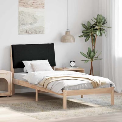 vidaXL - Bedframe - Bruin - en - zwart - 100 - x - 200 - cm - Massief - grenenhout