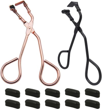Professionele Wimperkruller voor Vrouwen, Geen Knellen of Trekken, Duurzaam en Effectief, Inclusief 10 Vervangpads en Borstel voor Perfecte Make-up Resultaten