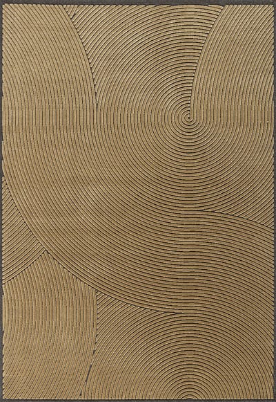 Acsento Chiara 1012 Grey Gold Vloerkleed - 200 x 290 cm - Geel - - Viscose, Wol, Polyamide - Eetkamer, Woonkamer - Geometrisch, Strepen - Industriëel, Modern