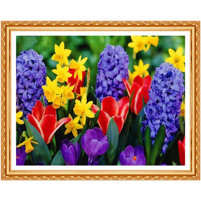 Muscari diamant borduurwerk bloemen diy diamant schilderij handwerk kralen borduurwerk volledige strass 20X30CM yellow