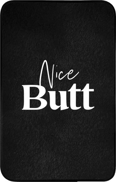 WC mat 50x80 cm - Antislip - Quotes - Nice butt - Zwart - Spreuken - Toiletmat - Vloermat - Douchemat - Toilet tapijt - Toiletmatten