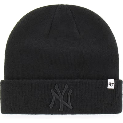47 Mlb New York Yankees Raised Cuff Knit Muts Zwart Man,Vrouw