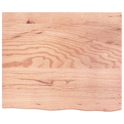 vidaXL - Tafelblad - 60x50x2 - cm - behandeld - massief - eikenhout - lichtbruin