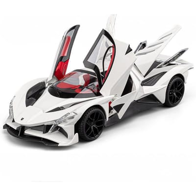 1:18 Apollo Project Evo Supercar Diecast Legering Metaal Model Speelgoedauto Geluid & Licht Hoge Simulatie Huisdecoraties Verjaardagscadeaus