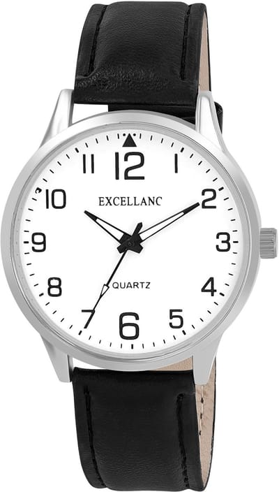 EXCELLANC Herenhorloge van imitatieleer Mineraalglas