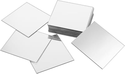 Decoratieve Vierkante Acryl Spiegels - 7 x 7 cm Zelfklevende Wandspiegel Tegels voor Creatieve Klussen en DIY Projecten