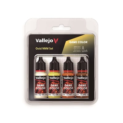 Vallejo Hobbyverf Acrylverf - 72395 Game Color - Goud NMM Kleurenset - Acryl Set 4x Verf set - 4x 18 ml