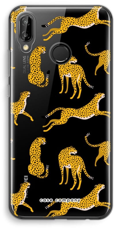 Case Company® - Hoesje geschikt voor Huawei P20 Lite hoesje - Luipaard - Soft Cover Telefoonhoesje - Bescherming aan alle Kanten en Schermrand