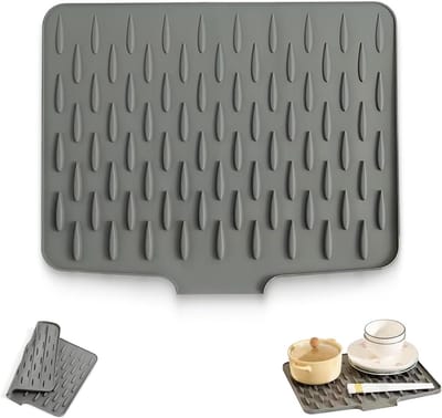 Siliconen Afdruipmat met Hittebestendige Antislip Groefstructuur, Optimaal Waterafvoer, 40x32.5CM - Keuken, Gootsteen, Badkamer.