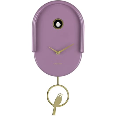 Karlsson Wandklok Tweet - Paars - 20x8.5x42cm - Wandklok Modern