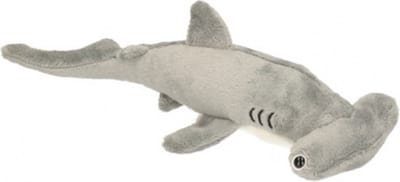 Cornelissen hamerhaai knuffel - pluche - 26 cm - grijs - zeedieren knuffels
