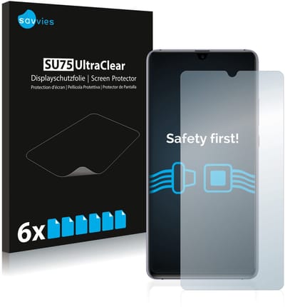 Savvies - Screenprotector voor Huawei Mate 20 X / 20 X (5G) - Folie Beschermfolie transparant 6 Stuks
