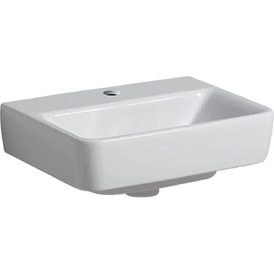Geberit Renova Plan hand-rinse basin 45 cm with tap hole in the middle, without overflow 501.625.00.1