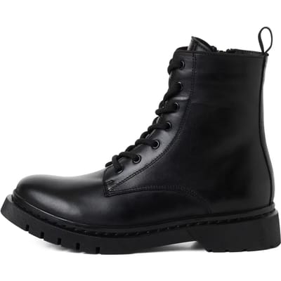 Tamaris ESSENTIALS-Dames Lace Boot Flat-LWG-zwart-Maat 37-uitneembare zool