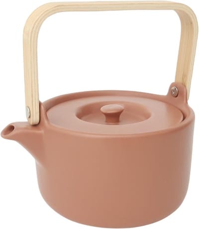 Theepot nature – Secret de Gourmet – 0,8L – Mauve - Aardewerk - Bamboe