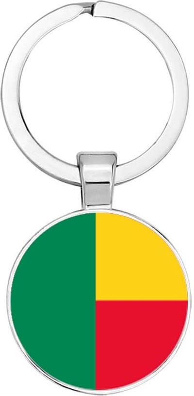 Akyol - Benin Sleutelhanger - Benin- Toeristen - Must go - Benin travel guide - Accessoires - Liefde - Cadeau - Gift - Geschenk - 2,5 x 2,5 CM