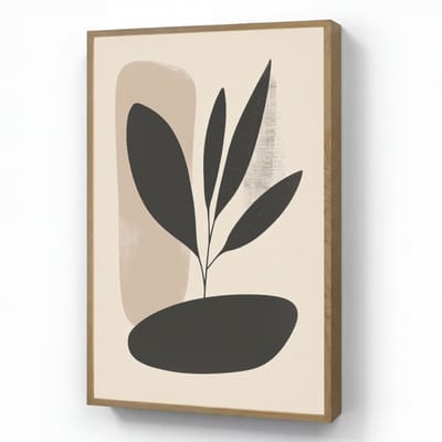 Wandlamp 70x100 cm - Oplaadbaar - Plant - Beige - Japandi - Wandlampen binnen woonkamer - Slaapkamer lamp - Decoratieve nachtlamp - Vloerlamp draadloos
