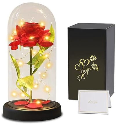 Eeuwige rozen met LED-licht - Romantische kunstbloemen voor speciale gelegenheden