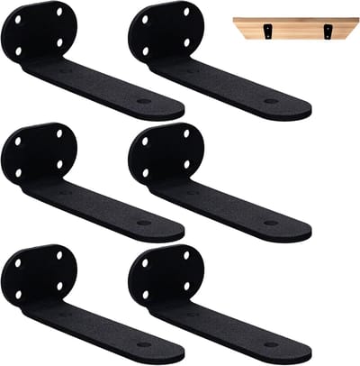 Plankdragers - Schapsteunen Zwevend - Planken Ophangen - Verborgen Bevestiging - 15cm - Zwart