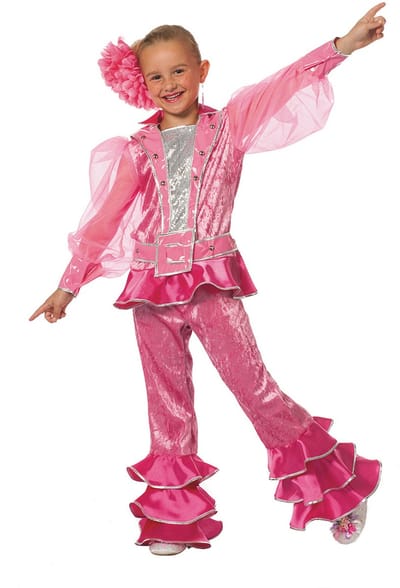 Mama Mia kostuum kind roze - Maat 116