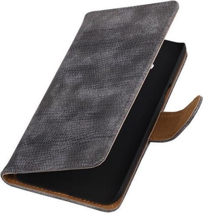 Samsung Galaxy J3 - Mini Slang Grijs Booktype Wallet Hoesje