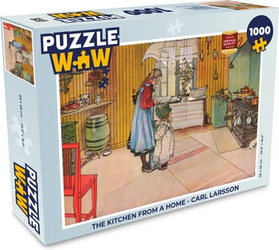 Puzzel The kitchen from a home - Carl Larsson - Legpuzzel - Puzzel 1000 stukjes volwassenen