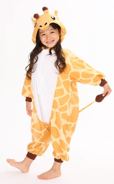 KIMU® Onesie Giraf Baby Pakje - Maat 62-68 - Girafpak Kostuum Oranje Geel Giraffe Pak - Babypakje Zacht Boxpakje Kraamkado Boxpakje Pyjama Festival