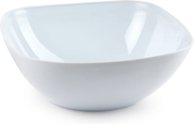 Plasticforte Serveer schaaltje - 20x - vierkant - wit - 20 x 9 cm kunststof - snack schaaltjes