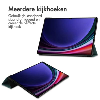 imoshion Tablet Hoes - Geschikt voor Samsung Galaxy Tab S10 Ultra / Galaxy Tab S9 Ultra 14.6 inch - Trifold Bookcase - Donkergroen