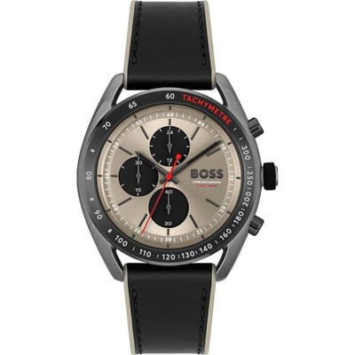 Hugo Boss 1514024 Center Court Bronzen Wijzerplaat Herenhorloge 44 mm zwart