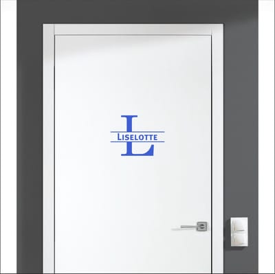 Deursticker Met Naam -  Liselotte - Blauw